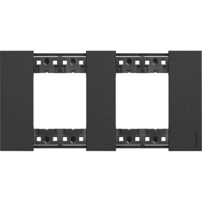 Bticino KA4802M2KG Dunkle Wandplatte - 2x2 Module Bticino KA4802M2KG Dunkle Wandplatte - 2x2 Module