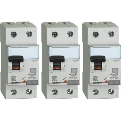 BTicino GC8813AC25 Magneto-thermisch 25A - Automaat BTicino GC8813AC25 Magneto-thermisch 25A - Automaat