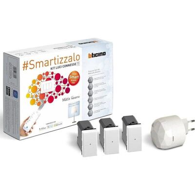 Kit Lumières Connectées Bticino - Wi-Fi, Commande Vocale - Publicité Kit Lumières Connectées Bticino - Wi-Fi, Commande Vocale - Publicité