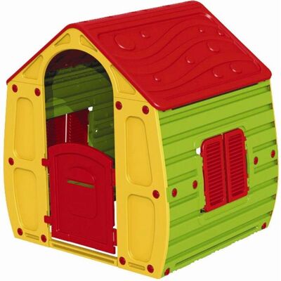 Mandelli Domek dla dzieci na zewnątrz - Trwały plastikowy domek - 102x90x109 cm Mandelli Domek dla dzieci na zewnątrz - Trwały plastikowy domek - 102x90x109 cm