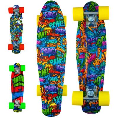 Skateboard Multicolore SportOne - Ruote 60x45mm, ABEC-5, Max 100kg Skateboard Multicolore SportOne - Ruote 60x45mm, ABEC-5, Max 100kg
