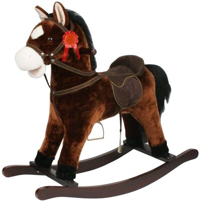 Cheval à Dondolo Marron Foncé - Jouet avec sons - Pour enfants - Publicité Cheval à Dondolo Marron Foncé - Jouet avec sons - Pour enfants - Publicité