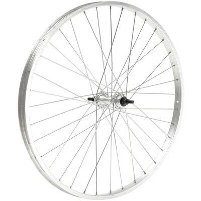 Roue arrière MVTEK 26 pouces - Alliage argenté, 12x148mm, Shimano/Sram - Publicité Roue arrière MVTEK 26 pouces - Alliage argenté, 12x148mm, Shimano/Sram - Publicité
