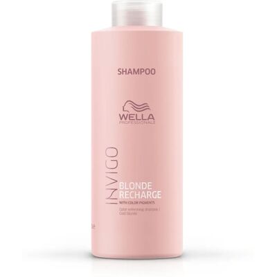 Champú Invigo Blonde Recharge Cool Blonde de Wella Profesionales - Unisex - 1L Champú Invigo Blonde Recharge Cool Blonde de Wella Profesionales - Unisex - 1L
