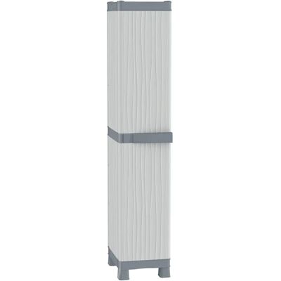 Armoire en Résine Grise Jobgar - 4 Étagères - Compacte et Verrouillable - Publicité Armoire en Résine Grise Jobgar - 4 Étagères - Compacte et Verrouillable - Publicité