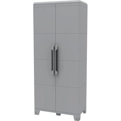 Armoire modulaire grise TERRY - 78x44x184cm - Intérieur/Extérieur Armoire modulaire grise TERRY - 78x44x184cm - Intérieur/Extérieur