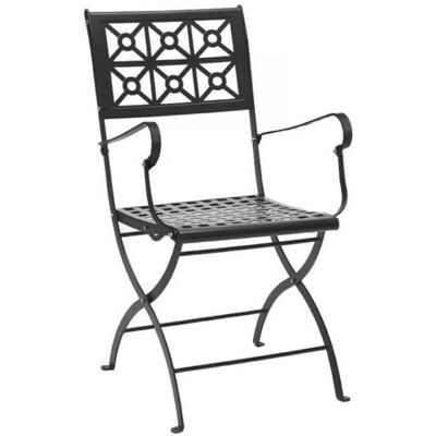 IPERBRIKO - Sedia da giardino Isotta - Struttura pieghevole in acciaio, sedile intrecciato - Arredo da giardino IPERBRIKO - Sedia da giardino Isotta - Struttura pieghevole in acciaio, sedile intrecciato - Arredo da giardino