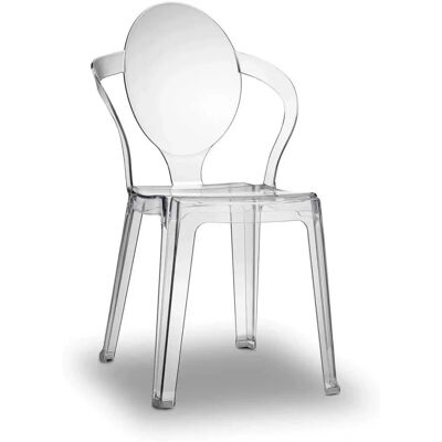 Chaise Spoon de Scab design - Transparent - Empilable - Intérieur/extérieur - Publicité Chaise Spoon de Scab design - Transparent - Empilable - Intérieur/extérieur - Publicité
