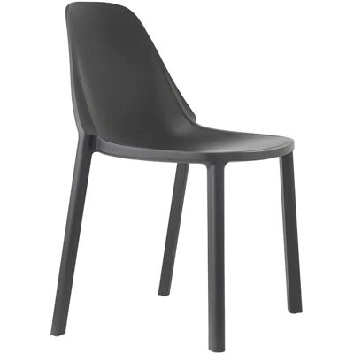 Silla de exterior Scab PIU - Tecnopolímero reforzado, Antracita - Silla de jardín Silla de exterior Scab PIU - Tecnopolímero reforzado, Antracita - Silla de jardín