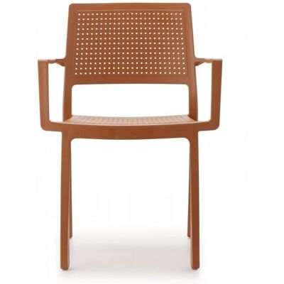 GBSHOP Modèle - Chaises empilables pour intérieur/extérieur - Terracotta - Publicité GBSHOP Modèle - Chaises empilables pour intérieur/extérieur - Terracotta - Publicité