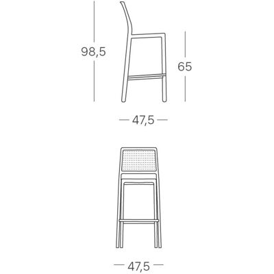 GBSHOP H.65 Tabouret empilable - Vert olive - Publicité GBSHOP H.65 Tabouret empilable - Vert olive - Publicité
