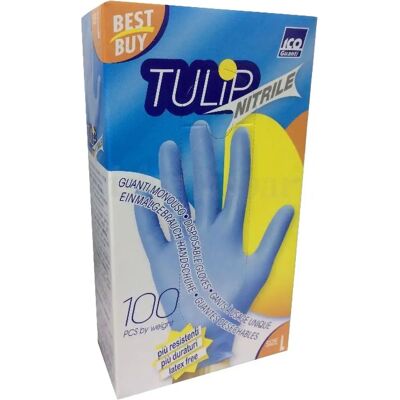 Antica Farmacia Orlandi - Tulip 100 - Niebieski - Nitrile Gloves Antica Farmacia Orlandi - Tulip 100 - Niebieski - Nitrile Gloves