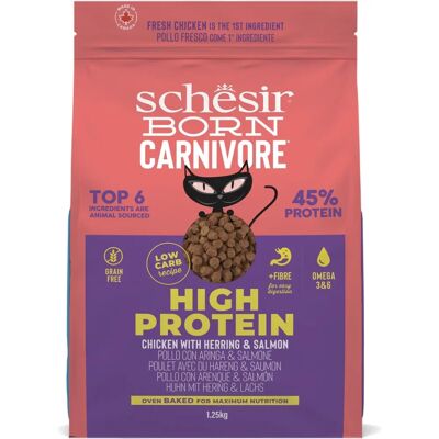 Schesir Born Carnivore Macskaeledel Csirke Hering - 1,25kg Schesir Born Carnivore Macskaeledel Csirke Hering - 1,25kg