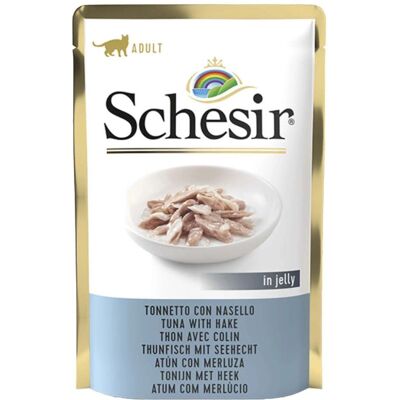 Cibo umido Schesir Tonno e Merluzzo per Gatti 85g Cibo umido Schesir Tonno e Merluzzo per Gatti 85g