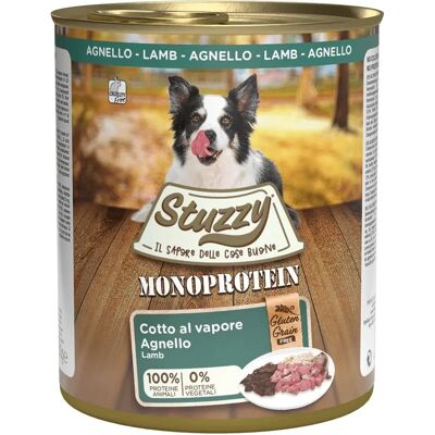 Cibo umido Monoprotein Stuzzy - 800g Agnello, Naturale e Completo Cibo umido Monoprotein Stuzzy - 800g Agnello, Naturale e Completo