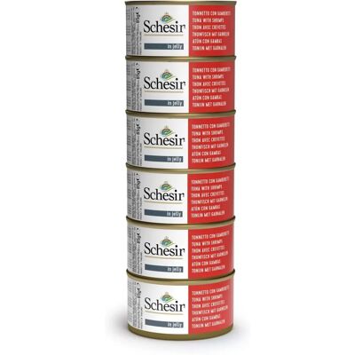Schesir - Tonhal & Garnélarák nedves macskaeledel - 24 x 85g Schesir - Tonhal & Garnélarák nedves macskaeledel - 24 x 85g