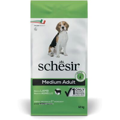 Schesir Jedzenie Dla Psów Jagnięce - Średnia Rasa - 12kg Schesir Jedzenie Dla Psów Jagnięce - Średnia Rasa - 12kg