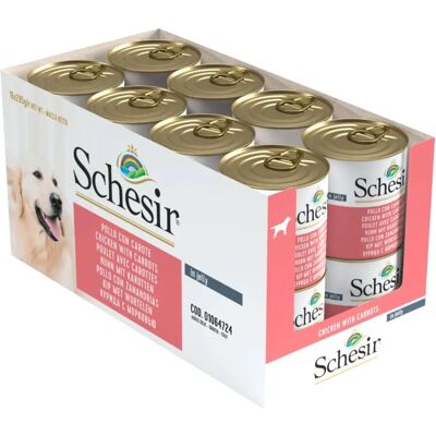Schesir Csirke és Sárgarépa kutyának - 16 x 285 g Schesir Csirke és Sárgarépa kutyának - 16 x 285 g