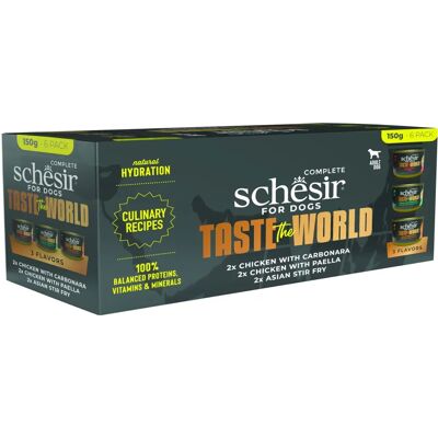 Schesir Kutya nedves eledel - Többszínű csomag 6x150g Schesir Kutya nedves eledel - Többszínű csomag 6x150g