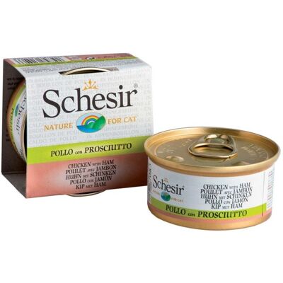 Schesir Kurczak z Szynką w Bulionie (Kot, Mokra Karma) 70g Schesir Kurczak z Szynką w Bulionie (Kot, Mokra Karma) 70g