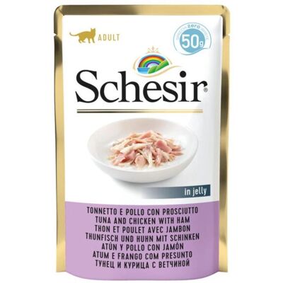 Schesir Thon, Poulet et Jambon - Nourriture pour Chats Schesir Thon, Poulet et Jambon - Nourriture pour Chats