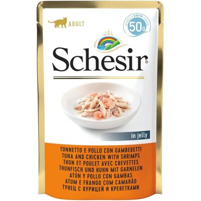 Schesir Katze 50g Thunfisch Hühnchen Garnelen - Katzenfutter Schesir Katze 50g Thunfisch Hühnchen Garnelen - Katzenfutter