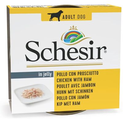 Schesir Fehér Zselé Csirke és Sonka - 150 G Schesir Fehér Zselé Csirke és Sonka - 150 G