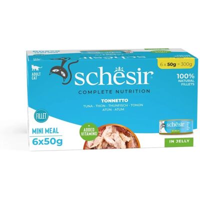 Schesir Nourriture pour Chat Tonnetto en Gelée - 6x50g Schesir Nourriture pour Chat Tonnetto en Gelée - 6x50g
