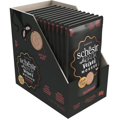 Schesir After Dark Velvet Våt Kattsmat - Kyckling/Biff 80g x 12 Schesir After Dark Velvet Våt Kattsmat - Kyckling/Biff 80g x 12