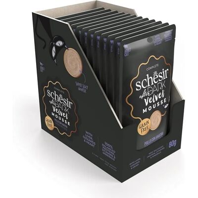 Ração úmida para gatos adultos Schesir After Dark Velvet Frango/Anatra - Ração úmida para gatos Ração úmida para gatos adultos Schesir After Dark Velvet Frango/Anatra - Ração úmida para gatos