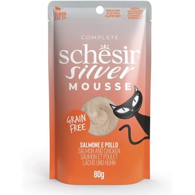 Schesir Silver Mousse Idősebb Macska étel 80g x 12 Schesir Silver Mousse Idősebb Macska étel 80g x 12