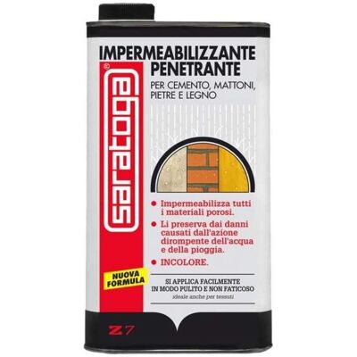 SARATOGA - Impermeabilizzante trasparente per cemento, mattoni, pietre e legno - 1L SARATOGA - Impermeabilizzante trasparente per cemento, mattoni, pietre e legno - 1L