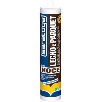 Saratoga Noce Bois & Parquet Sealant Acrylique - Silicone, Peinturable - Publicité Saratoga Noce Bois & Parquet Sealant Acrylique - Silicone, Peinturable - Publicité