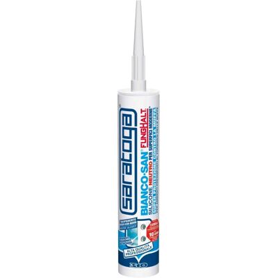 Saratoga BiancoSan Sigillante Neutro Trasparente Antimuffa - 310ml Saratoga BiancoSan Sigillante Neutro Trasparente Antimuffa - 310ml