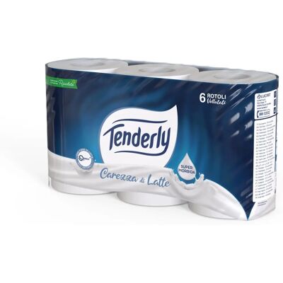 Tenderly Mjölk Carezza 6 Rullar - Toalettpapper Tenderly Mjölk Carezza 6 Rullar - Toalettpapper