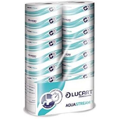 Carta Igienica Lucart Aquastream - Dissoluzione Veloce, 6 Rotoli Carta Igienica Lucart Aquastream - Dissoluzione Veloce, 6 Rotoli