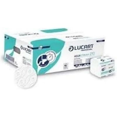 Lucart Aquastream Toilet Paper - 210 Sheets, Pack of 40 Lucart Aquastream Toilet Paper - 210 Sheets, Pack of 40