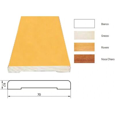 Tecnomat Modelo - Rodapié de Ayous con chapa de roble - 2250x70 mm Tecnomat Modelo - Rodapié de Ayous con chapa de roble - 2250x70 mm