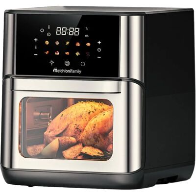 Friggitrice ad Aria Melchioni Flora 12L - Grande Capacità, 10 Programmi, Nero Friggitrice ad Aria Melchioni Flora 12L - Grande Capacità, 10 Programmi, Nero
