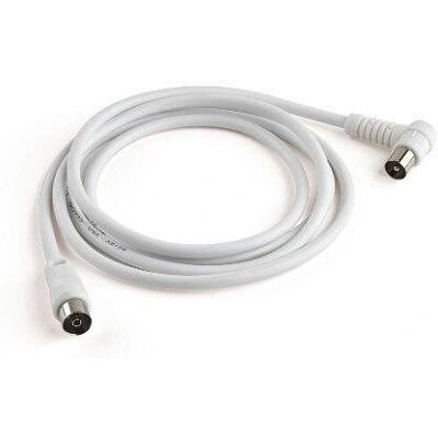Cabo Coaxial Compacto Meliconi 2m Branco - Cabo Coaxial Cabo Coaxial Compacto Meliconi 2m Branco - Cabo Coaxial