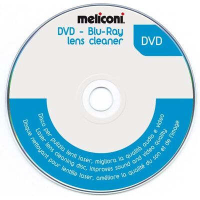 Meliconi 621012 Disque de Nettoyage - Dispositif de nettoyage pour Blu-Ray, DVD, PC - Publicité Meliconi 621012 Disque de Nettoyage - Dispositif de nettoyage pour Blu-Ray, DVD, PC - Publicité