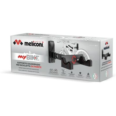 Support Vélo Murale Meliconi - Acier, 30kg, Noir - Publicité Support Vélo Murale Meliconi - Acier, 30kg, Noir - Publicité