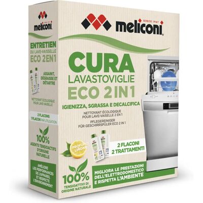 Meliconi 656162 Descalcificante - Limpador ecológico para lava-louças - 2x250ml Meliconi 656162 Descalcificante - Limpador ecológico para lava-louças - 2x250ml