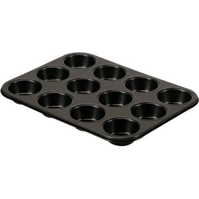 Guardini Kompakte Muffinform - 12 Stück, Schwarz - Muffinblech Guardini Kompakte Muffinform - 12 Stück, Schwarz - Muffinblech
