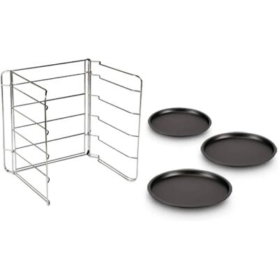 Ensemble de plaques à pizza Guardini Mania avec grille, acier, noir - Kit de cuisson pizza Ensemble de plaques à pizza Guardini Mania avec grille, acier, noir - Kit de cuisson pizza