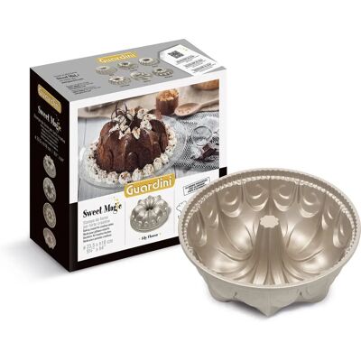 Schwarz Kitchen Gugelhupf Fleurs en Or - Moule à gâteau - Publicité Schwarz Kitchen Gugelhupf Fleurs en Or - Moule à gâteau - Publicité