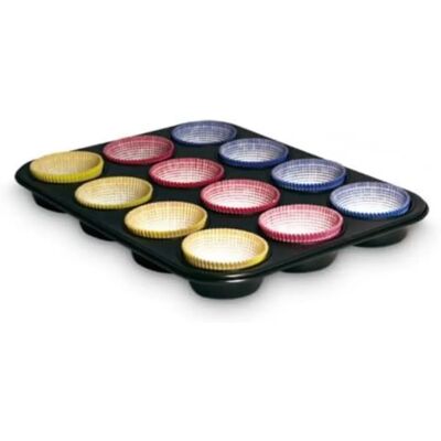 Guardini Gardenia Muffin-Backform - Forma na 12 muffin, Grau Guardini Gardenia Muffin-Backform - Forma na 12 muffin, Grau