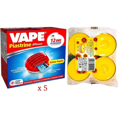 Marca Modello - Repellente Elettronico per Zanzare - Protezione 12H - 10 Piastrine Marca Modello - Repellente Elettronico per Zanzare - Protezione 12H - 10 Piastrine