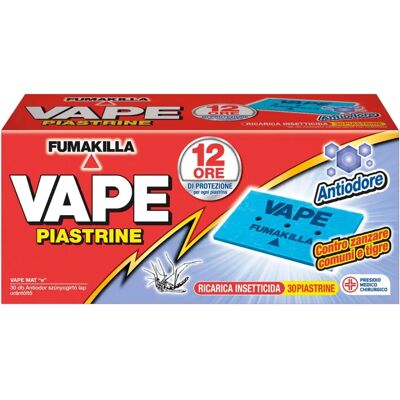 Vape 30 Piastrine Insetticida Naturale Protettivo Zanzare - Piastrine Insetticida Vape 30 Piastrine Insetticida Naturale Protettivo Zanzare - Piastrine Insetticida