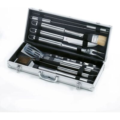 Ompagrill - Set Barbecue 12 Pezzi Inox - 45cm Ompagrill - Set Barbecue 12 Pezzi Inox - 45cm